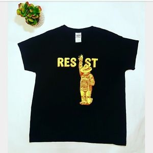 Smokey The Bear "Resist"  Black Tee L